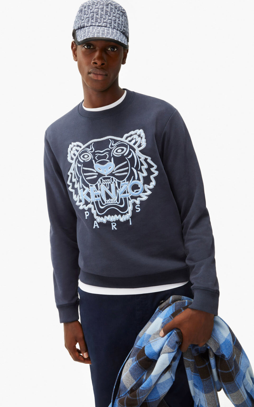 Kenzo Tiger Moška Puloverji Modra Črna SI-0629492